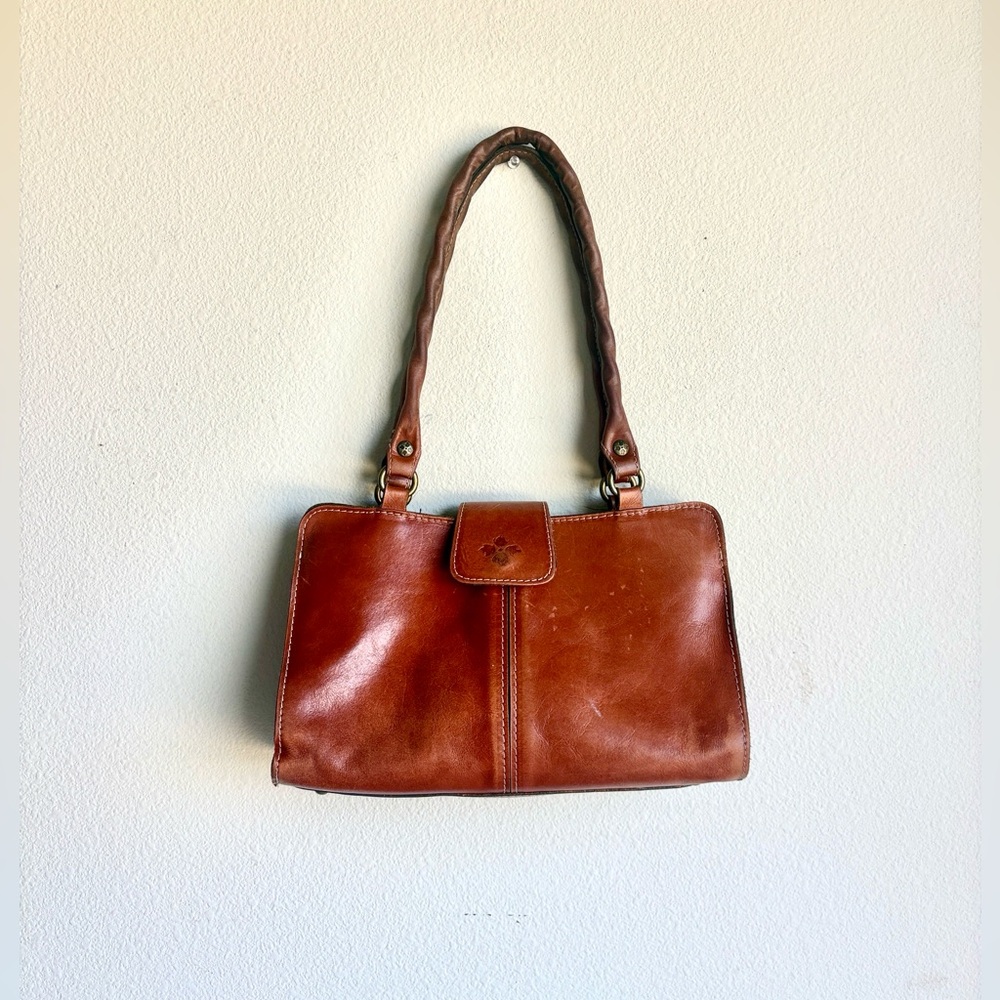 Patricia Nash Poppy Tote Shoulder Bag, 100% Italian Leather, brown,
